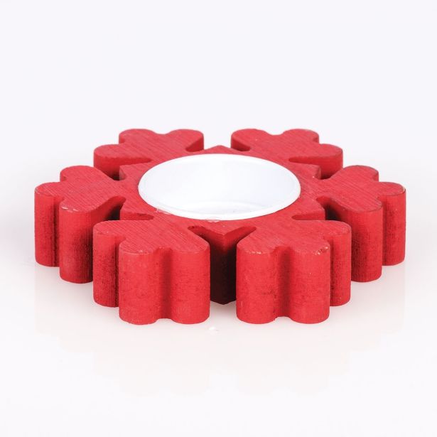 SVEČNIK PODSTAVEK ZA SVEČO LES/ŽELEZO