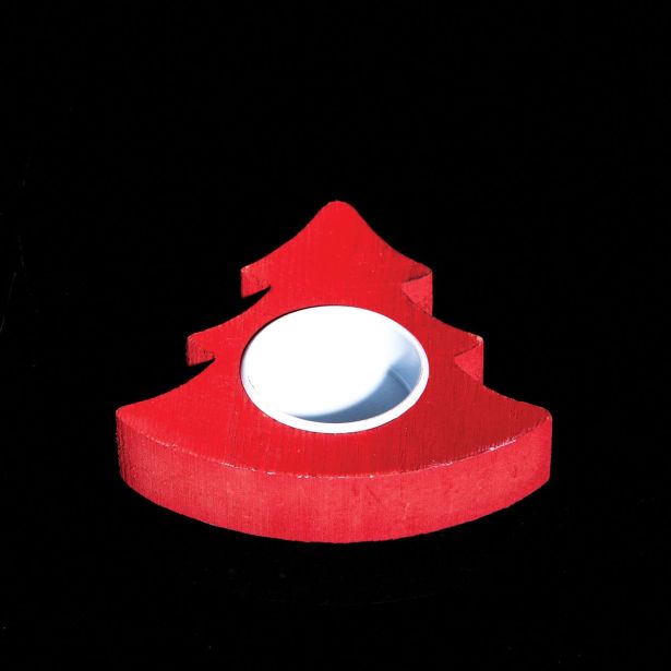 SVEČNIK PODSTAVEK ZA SVEČO LES/ŽELEZO