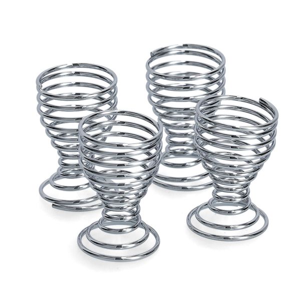 PODSTAVEK ZELLER PRESENT 5X5.5 CM KOVINA-KROMIRANA ZA KUHANA JAJCA SET 4/1