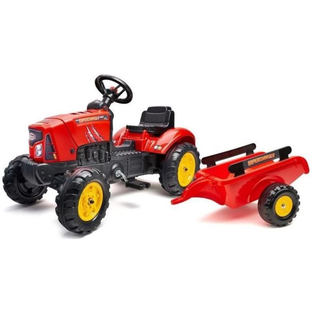 POGANJALEC FALK TRAKTOR S PRIKOLICO RDEČ