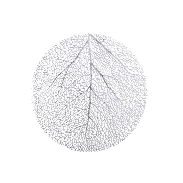 POGRINJEK DECORIS LIST, ZLAT ALI SREBRN FI 38 CM. SORT