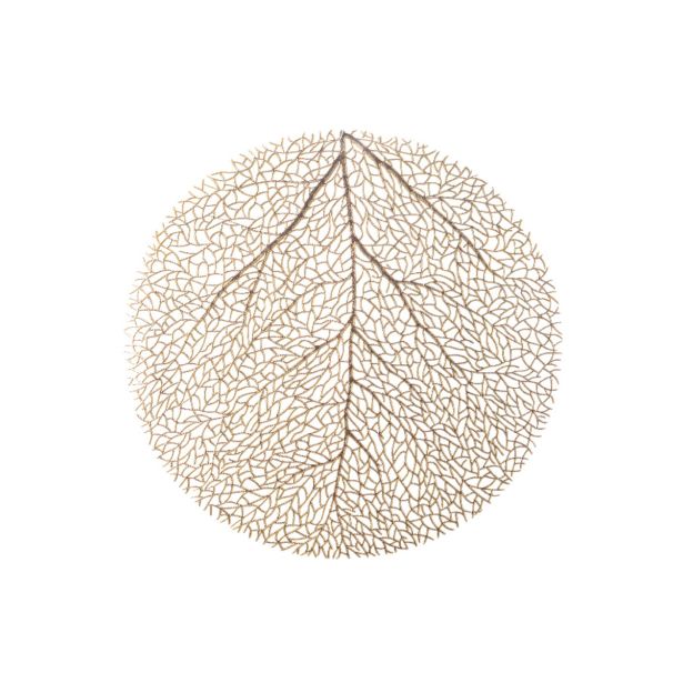 POGRINJEK DECORIS LIST, ZLAT ALI SREBRN FI 38 CM. SORT