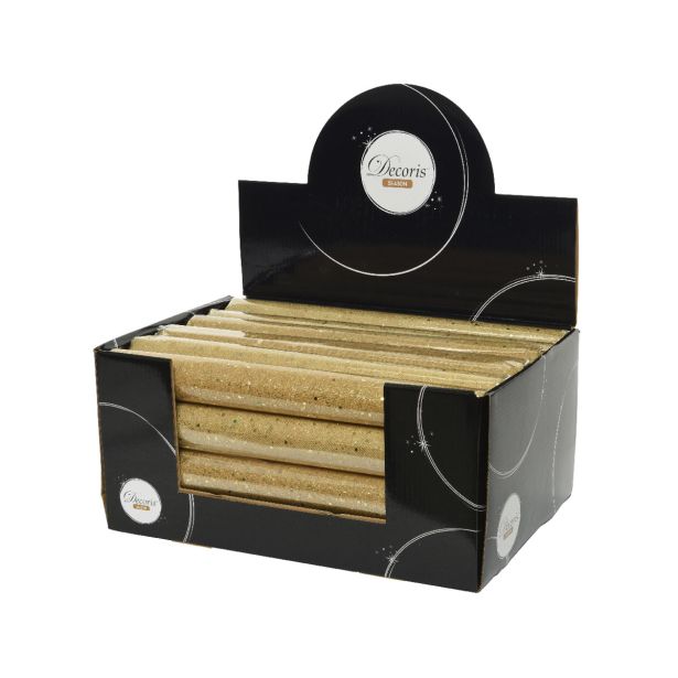 POGRINJEK DECORIS TKANINA PE, SVETLO ZLATA 200X35 CM