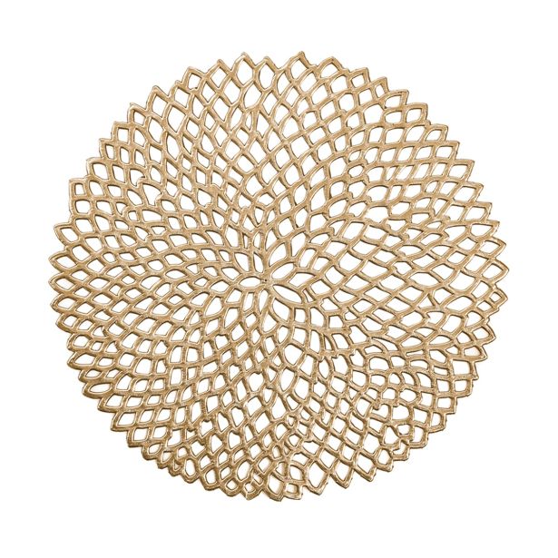 POGRINJEK ZELLER PRESENT CUT OUT OKROGLI, ZLATI PVC FI 38 CM