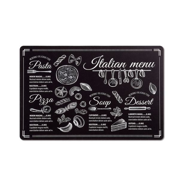 POGRINJEK ZELLER PRESENT ITALIJANSKI MENU ČRN 43.5 X 28.5 CM