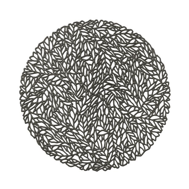 POGRINJEK ZELLER PRESENT LEAVES ANTRACIT PVC FI 35 CM