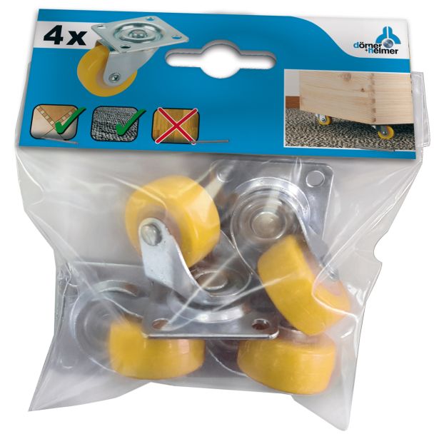 POHIŠTVENO KOLO DÖRNER + HELMER 30X14 MM PU-KOLO NOSIL. 20KG/KOLO ZAV=4KOS