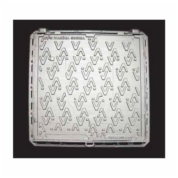 KANALSKI POKROV LIVAR POK.+OKVIR ART.503 LAH.BN C 250 60X60 BN