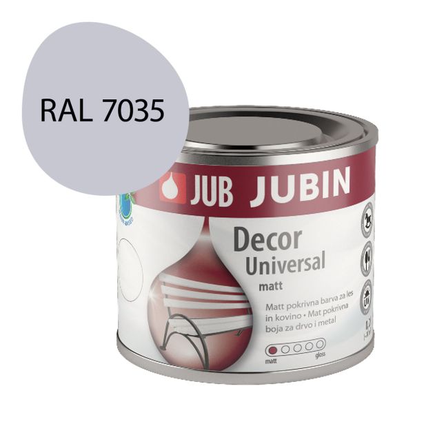 POKRIV.PREM.ZA KOV.,LES JUB JUBIN DECOR UNIVERSAL MAT RAL 7035 SIV 0.2 L