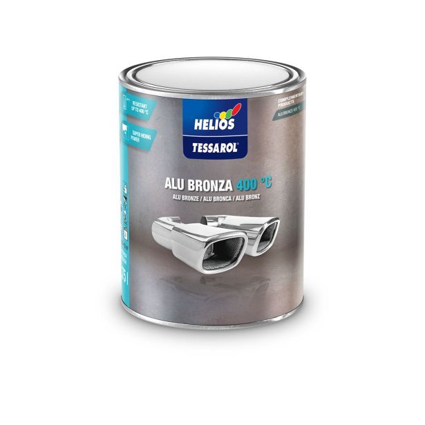 POKRIVNI PREMAZ HELIOS TESSAROL ALU BRONZA 350°C ČRNA 0.75 L