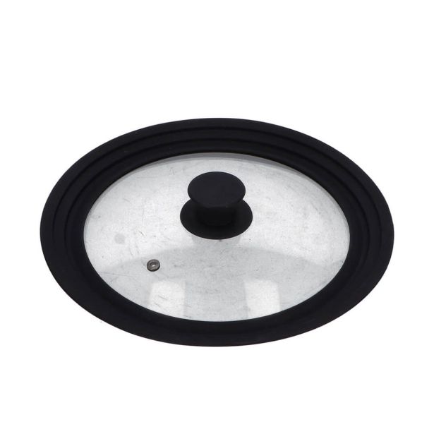 POKROVKA 24+26+28 CM STEKLENA Z ROBOM SILIKON