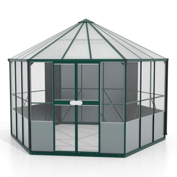 POLIKARBONATNI RASTLINJAK VITAVIA CIRCUS 9000 6MM ZELENA 284X336X383