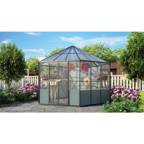 POLIKARBONATNI RASTLINJAK VITAVIA CIRKUS 9000 6MM ALUMINIJ 284X336X383