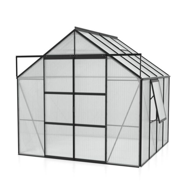 POLIKARBONATNI RASTLINJAK VITAVIA JUPITER 6700 VP 6MM ČRNA 2.6X2.6M