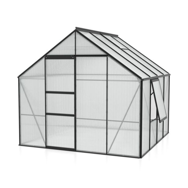 POLIKARBONATNI RASTLINJAK VITAVIA MERIDIAN 1 6700 VP6MM ČRNA 2.6X2.6M