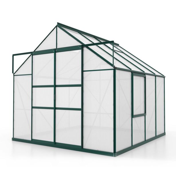 POLIKARBONATNI RASTLINJAK VITAVIA MERIDIAN 2 6700 VP4MM SMARAGDNA 2.6X2.6M