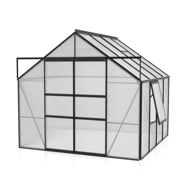 POLIKARBONATNI RASTLINJAK VITAVIA MERIDIAN 2 6700 VP6MM ČRNA 2.6X2.6M