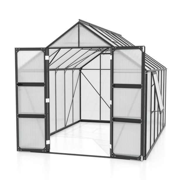 POLIKARBONATNI RASTLINJAK VITAVIA OLYMP 9900 HKP4MM ČRNA 254X257X386
