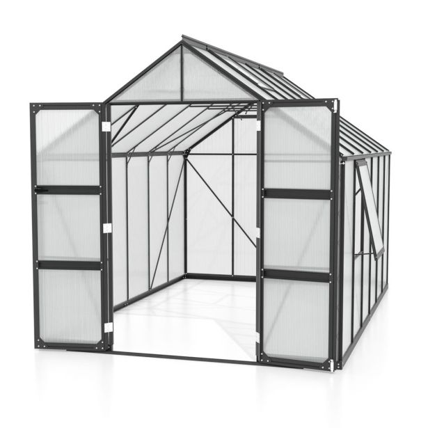 POLIKARBONATNI RASTLINJAK VITAVIA OLYMP 9900 HKP6MM ČRNA 254X257X386