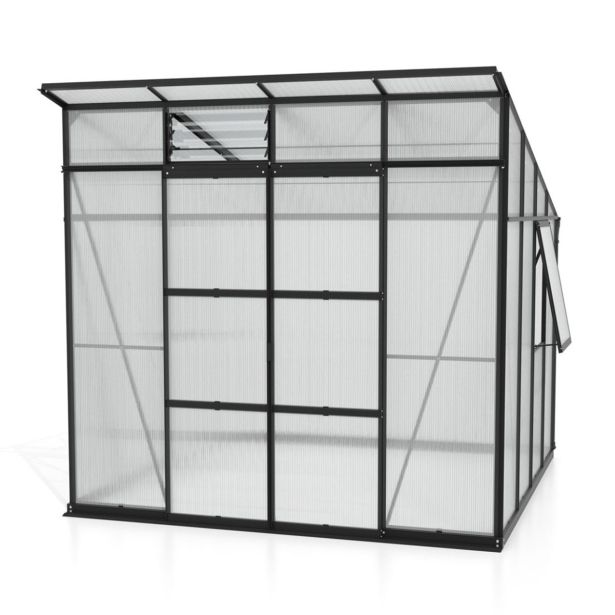 POLIKARBONATNI RASTLINJAK VITAVIA PLAYA 7600 VP6MM 2.5X2.5M ČRNA