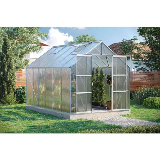 POLIKARBONATNI RASTLINJAK VITAVIA URAN 9900 HKP 6 MM ALUMINIJ 246X257X383