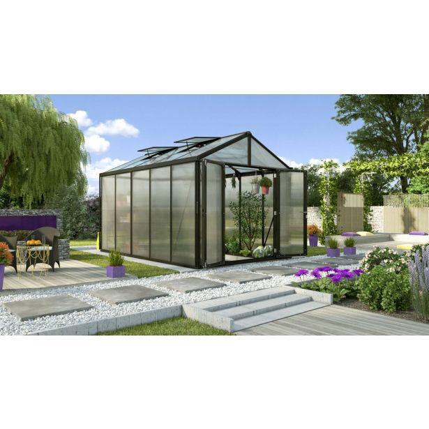 POLIKARBONATNI RASTLINJAK VITAVIA ZEUS COMFORT 10000 VP10MM ČRNA 2.6X3.9M