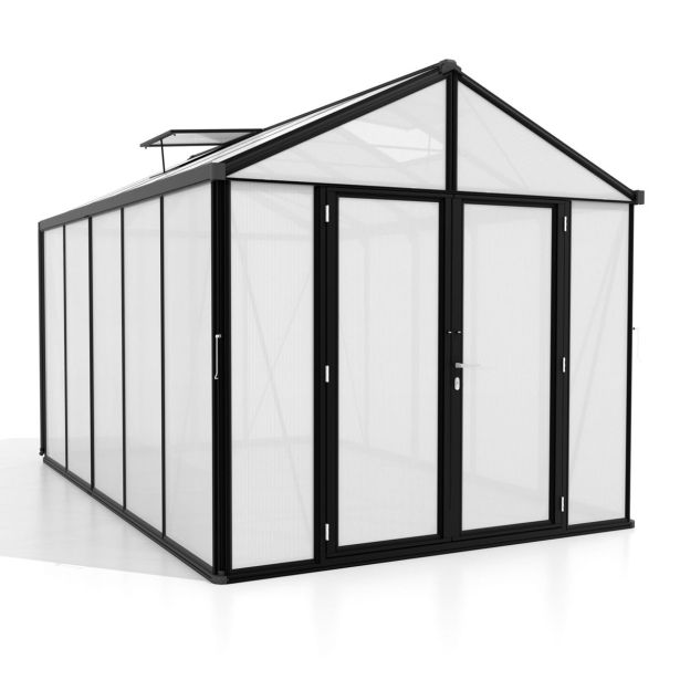 POLIKARBONATNI RASTLINJAK VITAVIA ZEUS COMFORT 10000 VP16MM ČRNA 2.6X3.9M