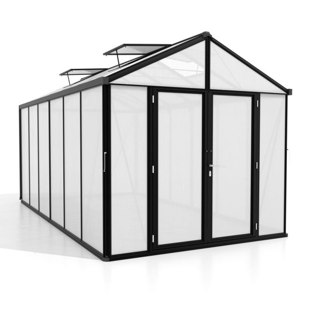 POLIKARBONATNI RASTLINJAK VITAVIA ZEUS COMFORT 11900 VP10MM ČRNA 2.6X4.6M