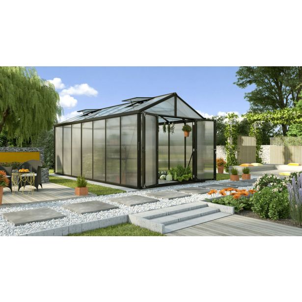 POLIKARBONATNI RASTLINJAK VITAVIA ZEUS COMFORT 13800 VP10MM ČRNA 2.6X5.4M