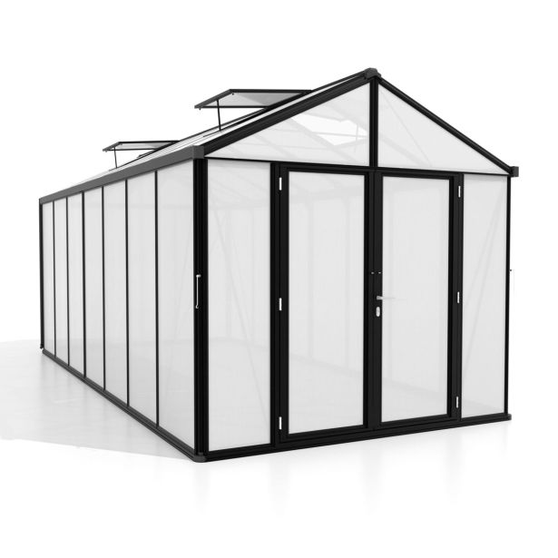 POLIKARBONATNI RASTLINJAK VITAVIA ZEUS COMFORT 13800 VP16MM ČRNA 2.6X5.4M