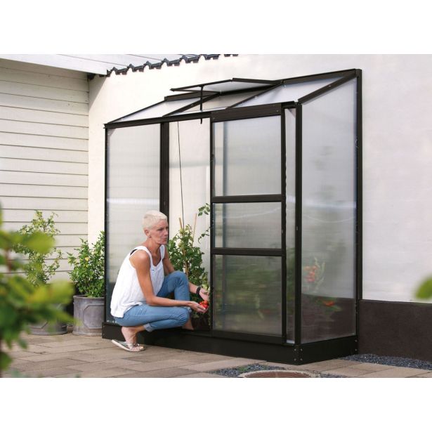 POLIKARBONATNI RASTLINJAK VITAVIA ZIDNI IDA 1300 VP 4MM ČRNA 2X0.7M