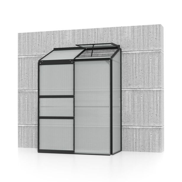 POLIKARBONATNI RASTLINJAK VITAVIA ZIDNI IDA 900 VP 4MM ČRNA 1.3X0.7M