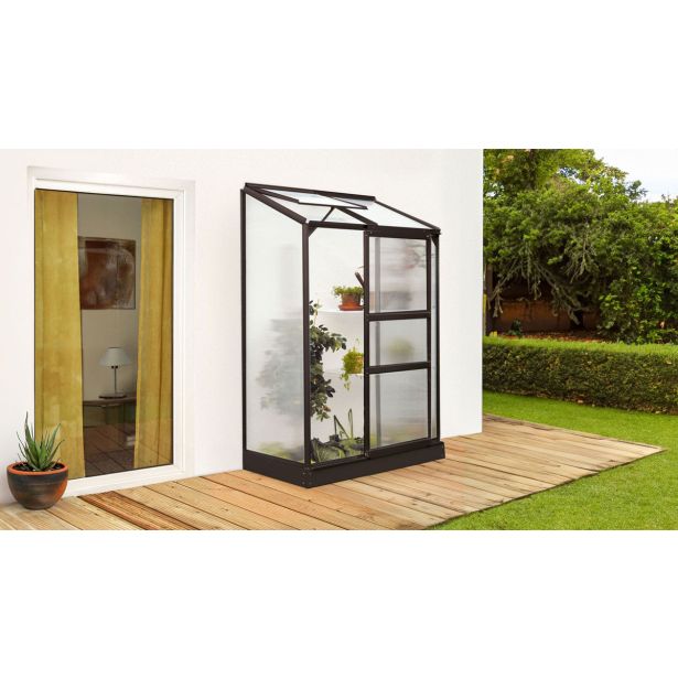 POLIKARBONATNI RASTLINJAK VITAVIA ZIDNI IDA 900 VP 4MM ČRNA 1.3X0.7M