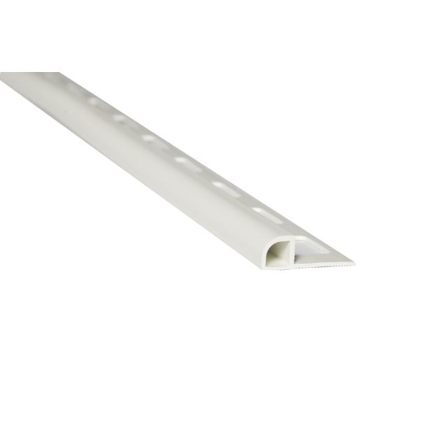 POLKROŽNA LETEV JMK PVC P PROFIL- DOL 2.70M 8MM BELA