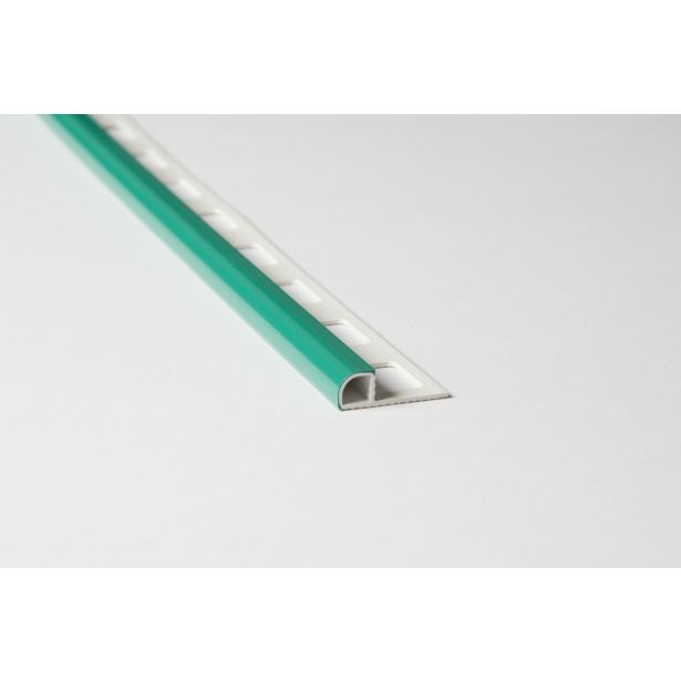 POLKROŽNA LETEV JMK PVC P PROFIL- DOL 2.70M 8MM SMARAGDNO ZELENA