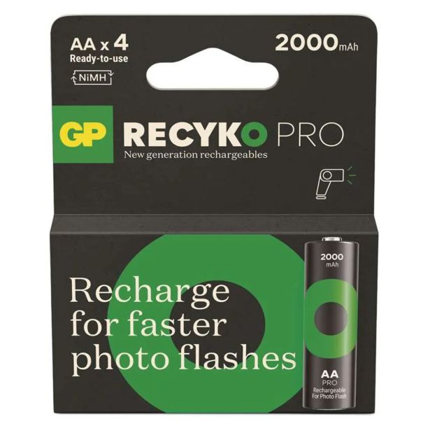 POLNILNI BATER.VLOŽEK GP RECYKO PRO PHOTO FLASH HR6 (AA) 4KOS