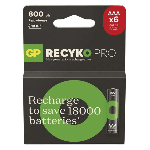 POLNILNI BATER.VLOŽEK GP RECYKO PRO PROFESSIONAL HR03 (AAA) 6KOS