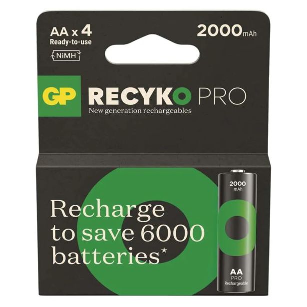 POLNILNI BATER.VLOŽEK GP RECYKO PRO PROFESSIONAL HR6 (AA) 4KOS