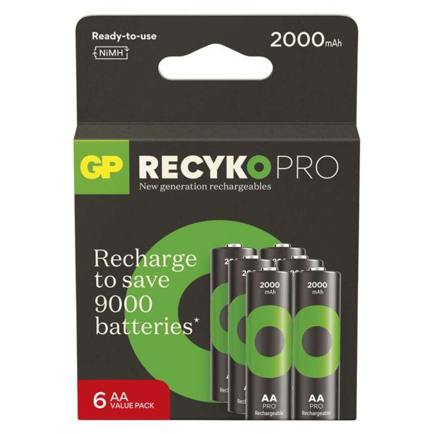 POLNILNI BATER.VLOŽEK GP RECYKO PRO PROFESSIONAL HR6 (AA) 6KOS