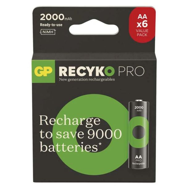 POLNILNI BATER.VLOŽEK GP RECYKO PRO PROFESSIONAL HR6 (AA) 6KOS