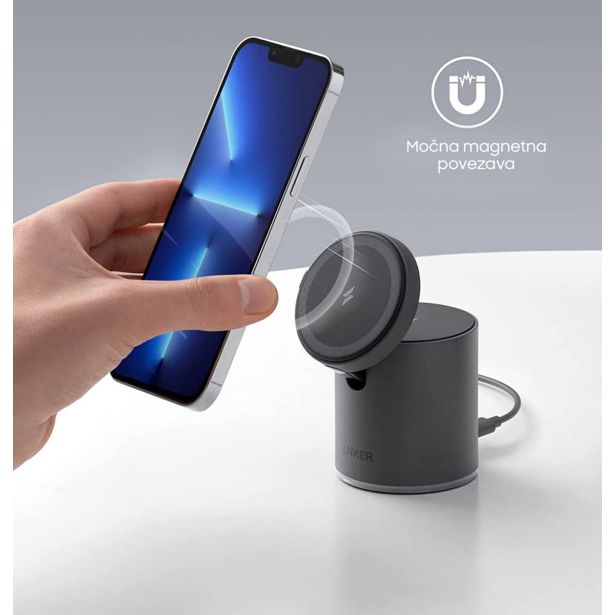 POLNILNIK ZA GSM ANKER POWEPORT MAG-GO 2IN1 ČRNA