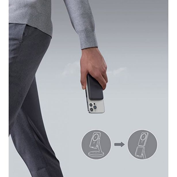 POLNILNIK ZA GSM ANKER POWERWAVE MAG.GO 2V1 ČRNA