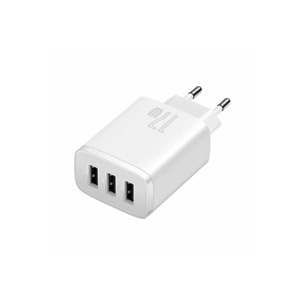 POLNILNIK ZA GSM BASEUS POLNILEC 3 X USB 17W, BASEUS COMPACT BEL