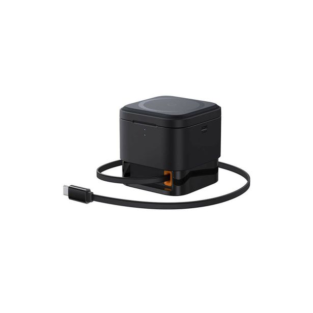 POLNILNIK ZA GSM BASEUS POLNILEC MAGPRO 2V1 25W BASEUS, BREZŽIČNI, ČRN