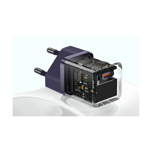 POLNILNIK ZA GSM BASEUS POLNILEC MINI GAN5 30W BASEUS VIJOLIČEN
