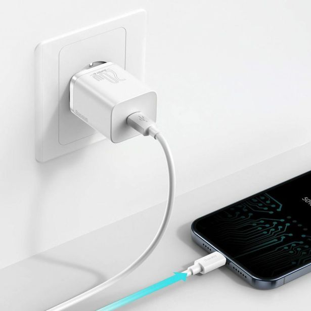 POLNILNIK ZA GSM BASEUS POLNILEC USB-C QUICK 20W BASEUS, LIGHTNING, BEL