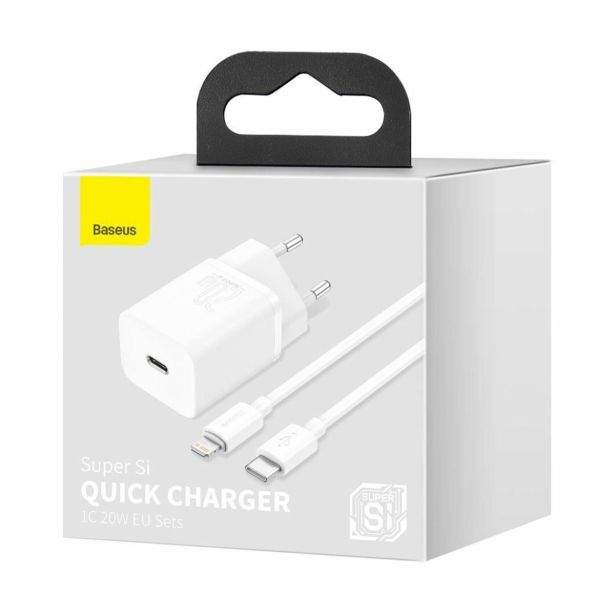 POLNILNIK ZA GSM BASEUS POLNILEC USB-C QUICK 20W BASEUS, LIGHTNING, BEL