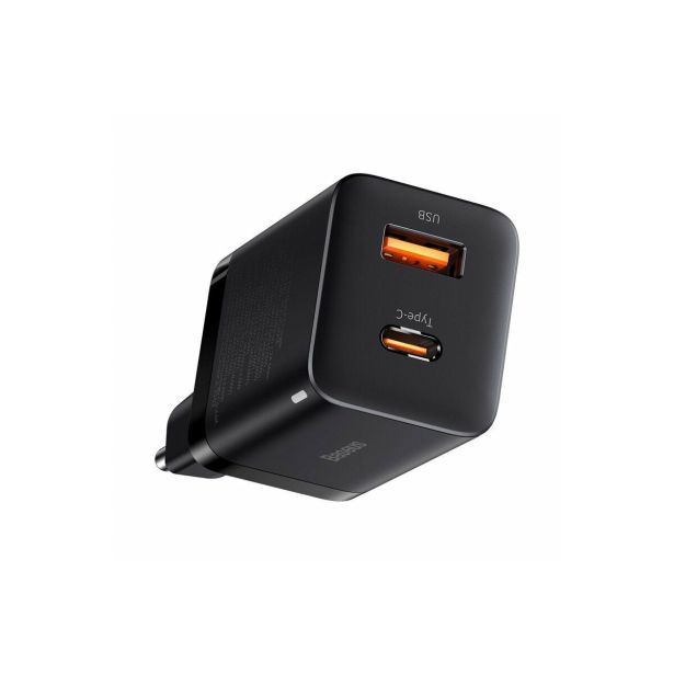 POLNILNIK ZA GSM BASEUS POLNILEC USB/USB-C 30W BASEUS SI PRO QUICK, ČRN