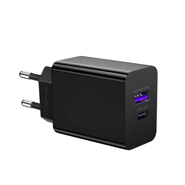 POLNILNIK ZA GSM EN-TRON HITRI OMREŽNI POLNILEC QC3.0+PD 20 W,USB-C ČRN