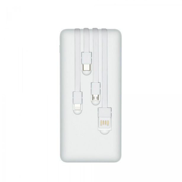 POLNILNIK ZA GSM RIVACASE PRENOSNA BATERIJA S KABLI 20000 MAH BELA